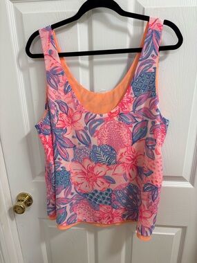 Lilly Pulitzer Florin Reversible Tank Top in the Snappy Turtle print.